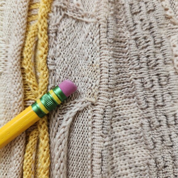 Vintage Tundra Canada Textured Knit Cotton Sweater Warm Soft Cozy 90's Cabincore - Picture 10 of 13